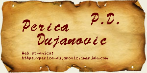 Perica Dujanović vizit kartica